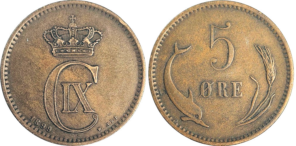 Christian IX 1899 5 Ore